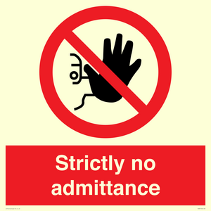 strictly no admittance